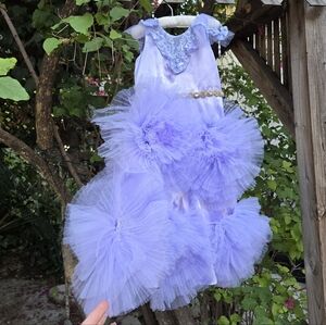 Girls Lavender Tulle Dress Up Princess Costume Dress 3T 4